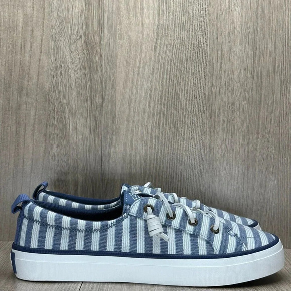 Sperry Shoes - SPERRY Shoes Womens Size 7M Crest Vibe Striped SeaCycled Comfort Sneakers Blue